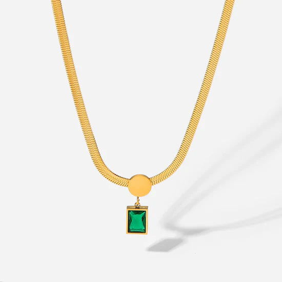 Aurea | Emerald Pendant Necklace