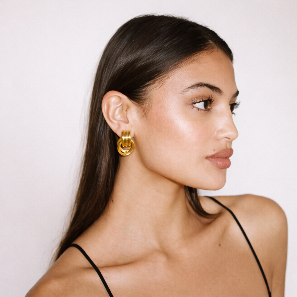 Aurea | Twisted Knot Earrings Gold