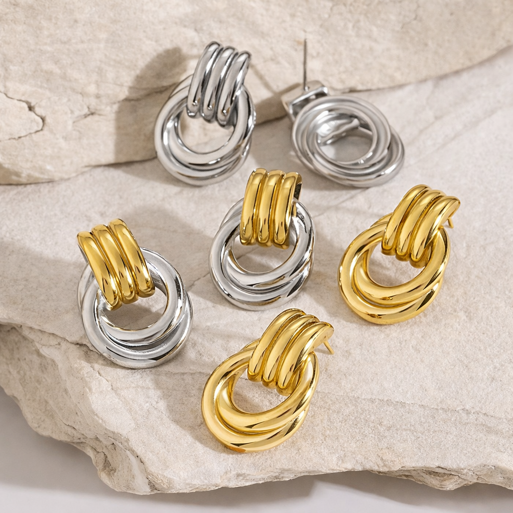 Aurea | Twisted Knot Earrings Gold